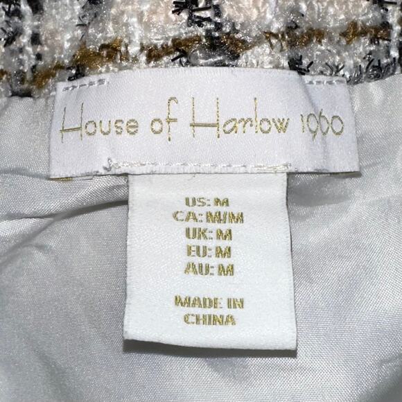 House of Harlow 1960 Tweed Posh Mini Skirt Size Medium - Picture 2 of 14